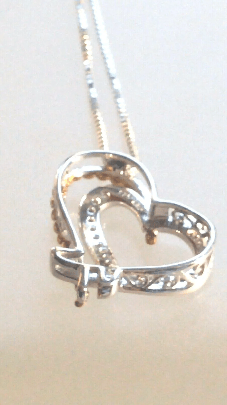 Diamond Heart Pendant Sterling Silver Ball Accents - Gems by Gigi