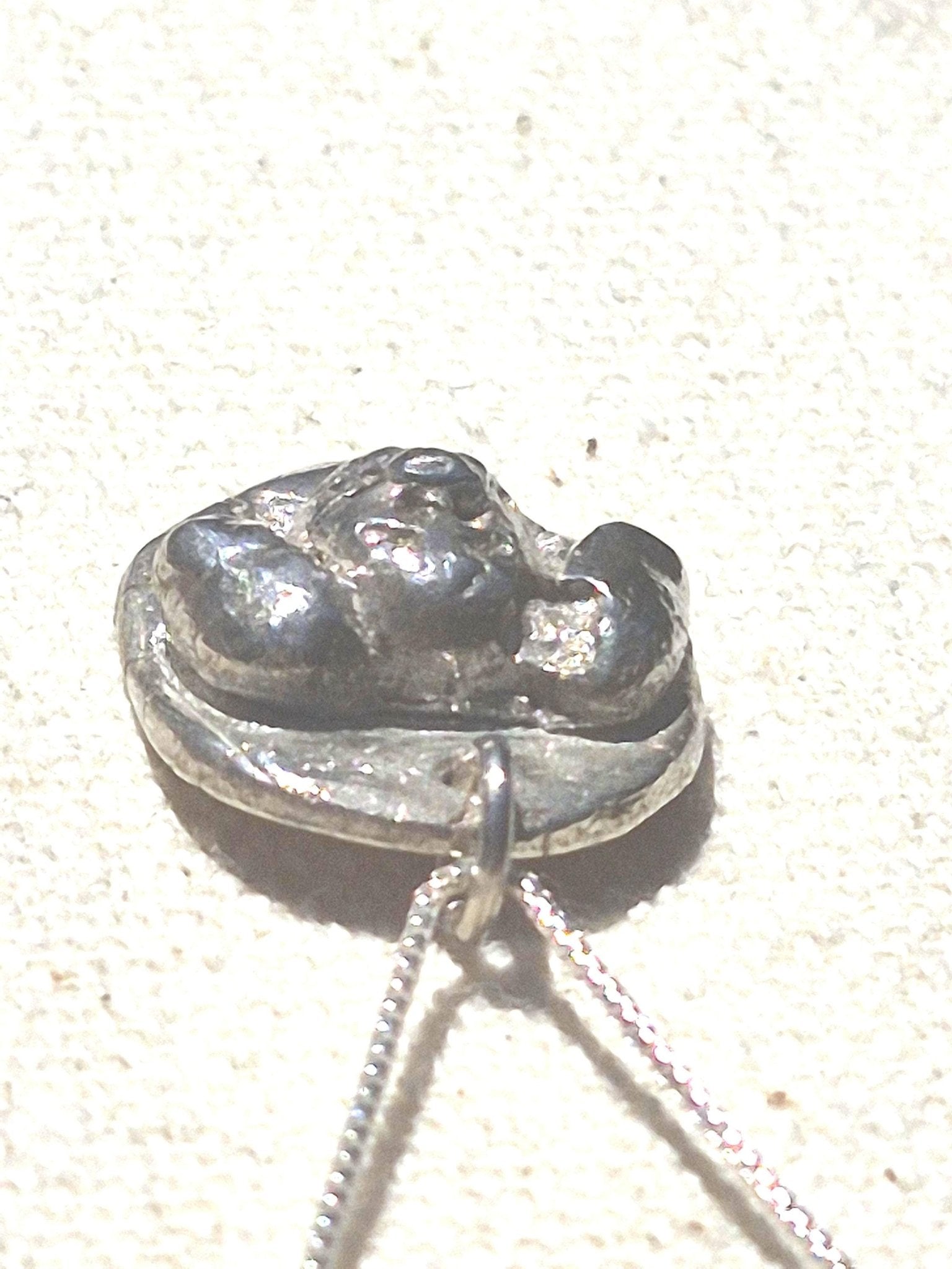 Dog Memorial Pendant Crossing Rainbow Bridge Charm Sterling Silver - Gems by Gigi