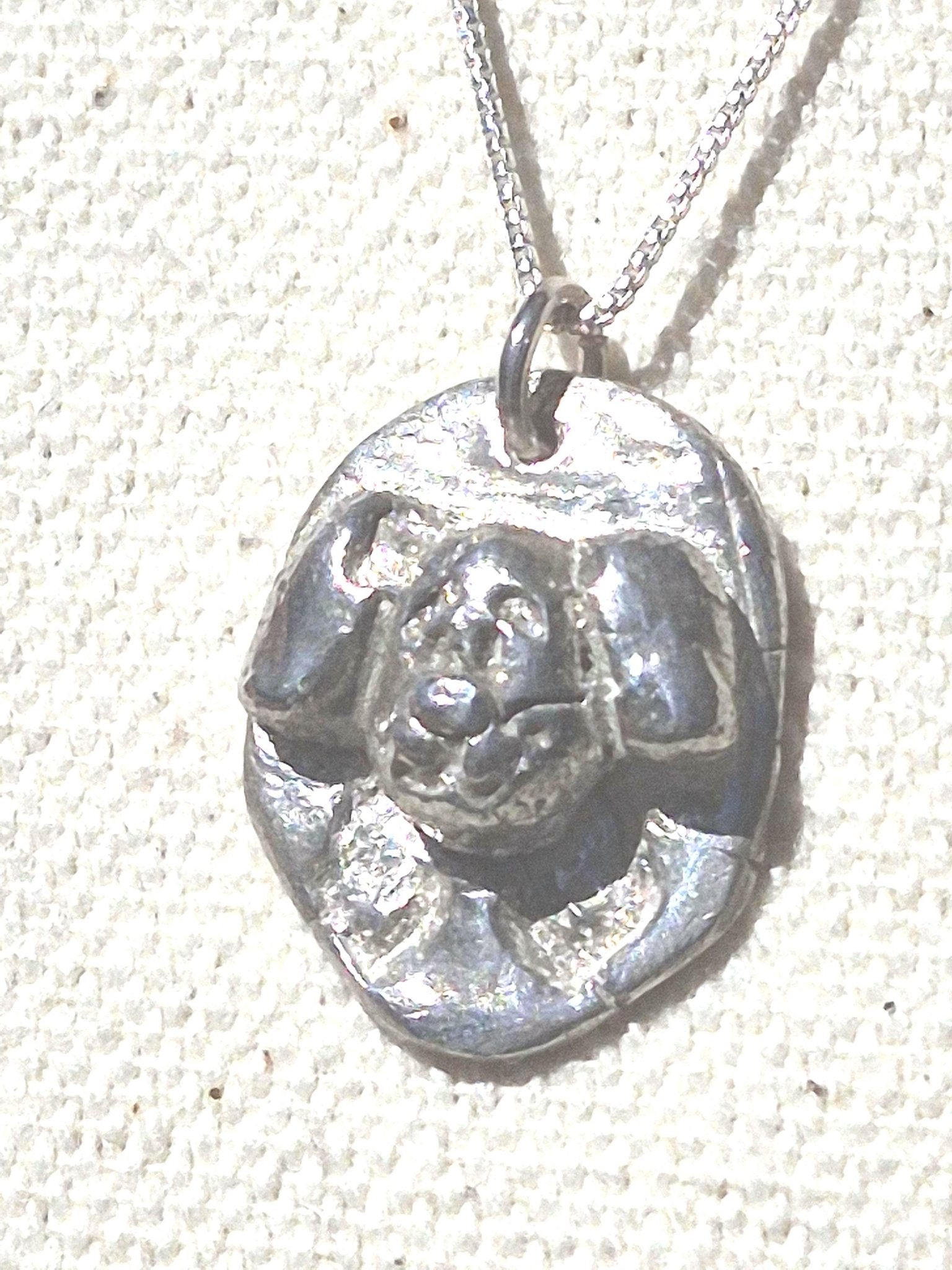 Dog Memorial Pendant Crossing Rainbow Bridge Charm Sterling Silver - Gems by Gigi