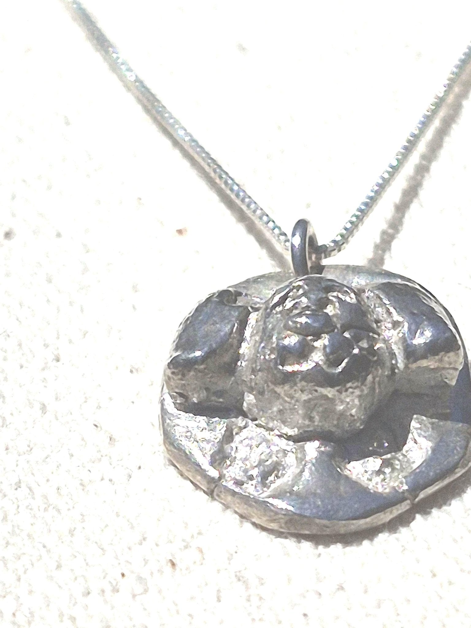 Dog Memorial Pendant Crossing Rainbow Bridge Charm Sterling Silver - Gems by Gigi