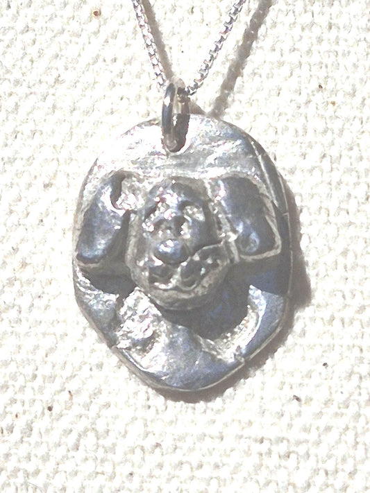 Dog Memorial Pendant Crossing Rainbow Bridge Charm Sterling Silver - Gems by Gigi