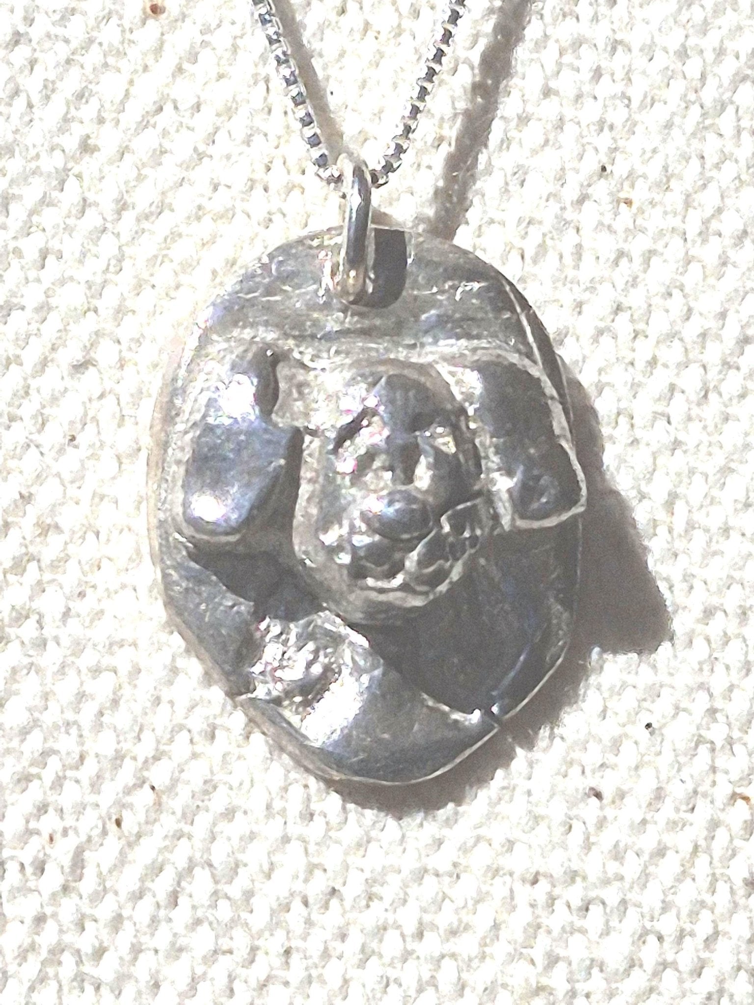 Dog Memorial Pendant Crossing Rainbow Bridge Charm Sterling Silver - Gems by Gigi