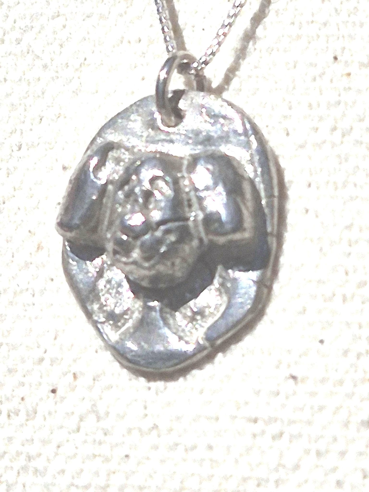 Dog Memorial Pendant Crossing Rainbow Bridge Charm Sterling Silver - Gems by Gigi
