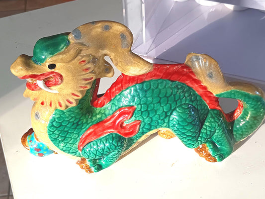 Ceramic Chinese Dragon Year of the Dragon Figurine