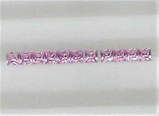 2mm Pink Sapphires Princess Cut Loose Gemstone Lot 11 Natural Gem Supply