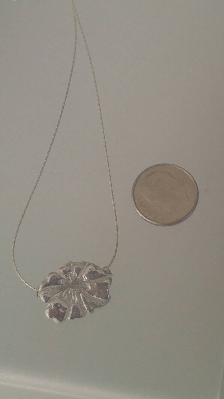 Flower Pendant Slide Necklace Sterling Silver - Gems by Gigi