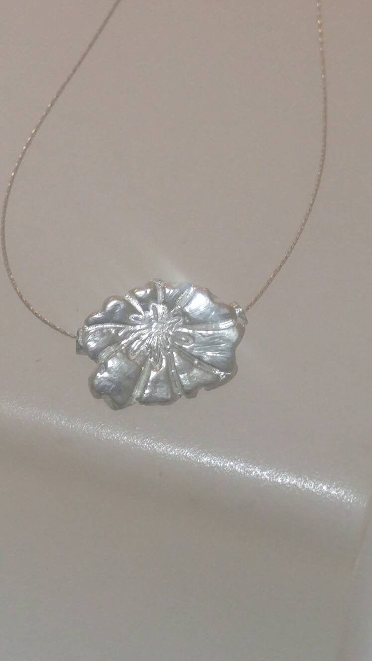Flower Pendant Slide Necklace Sterling Silver - Gems by Gigi