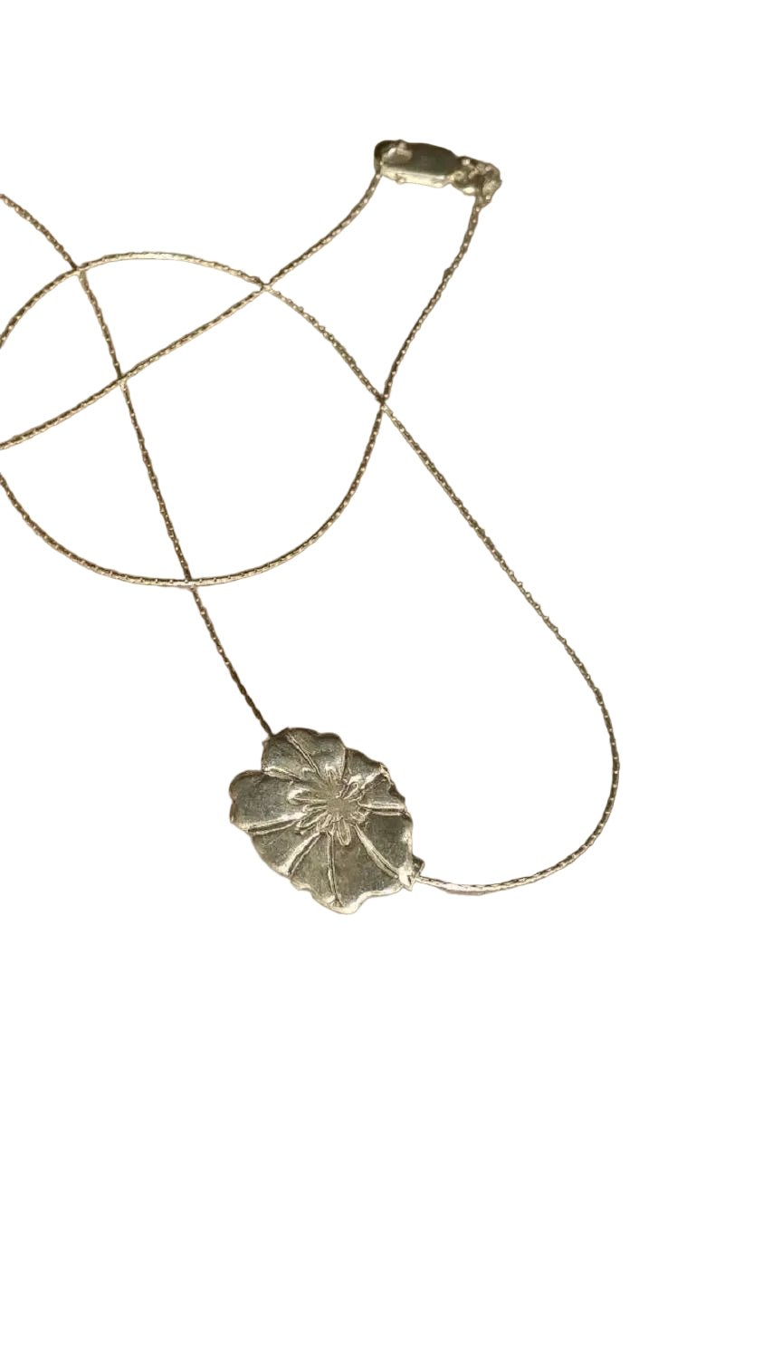 Flower Pendant Slide Necklace Sterling Silver - Gems by Gigi