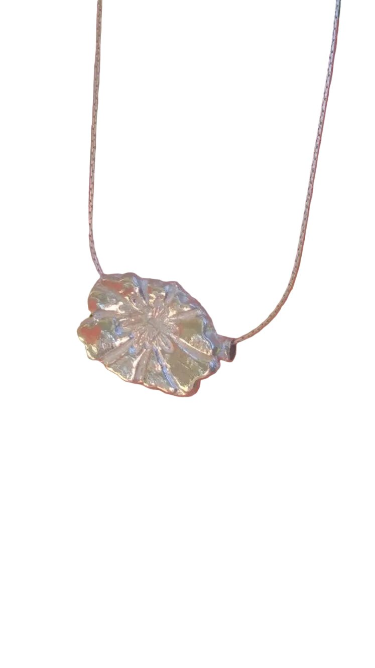 Flower Pendant Slide Necklace Sterling Silver - Gems by Gigi