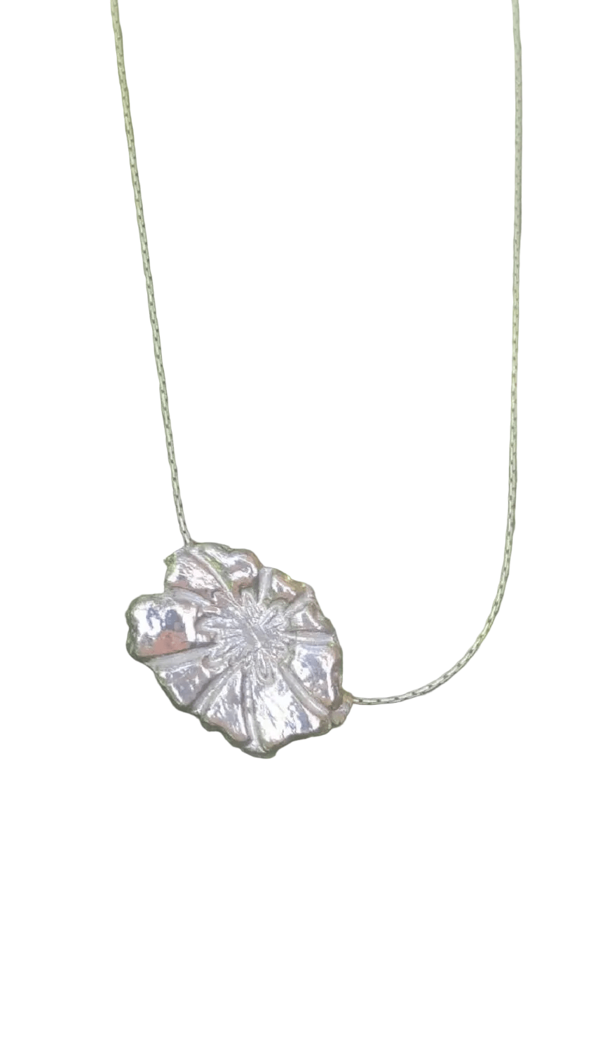 Flower Pendant Slide Necklace Sterling Silver - Gems by Gigi