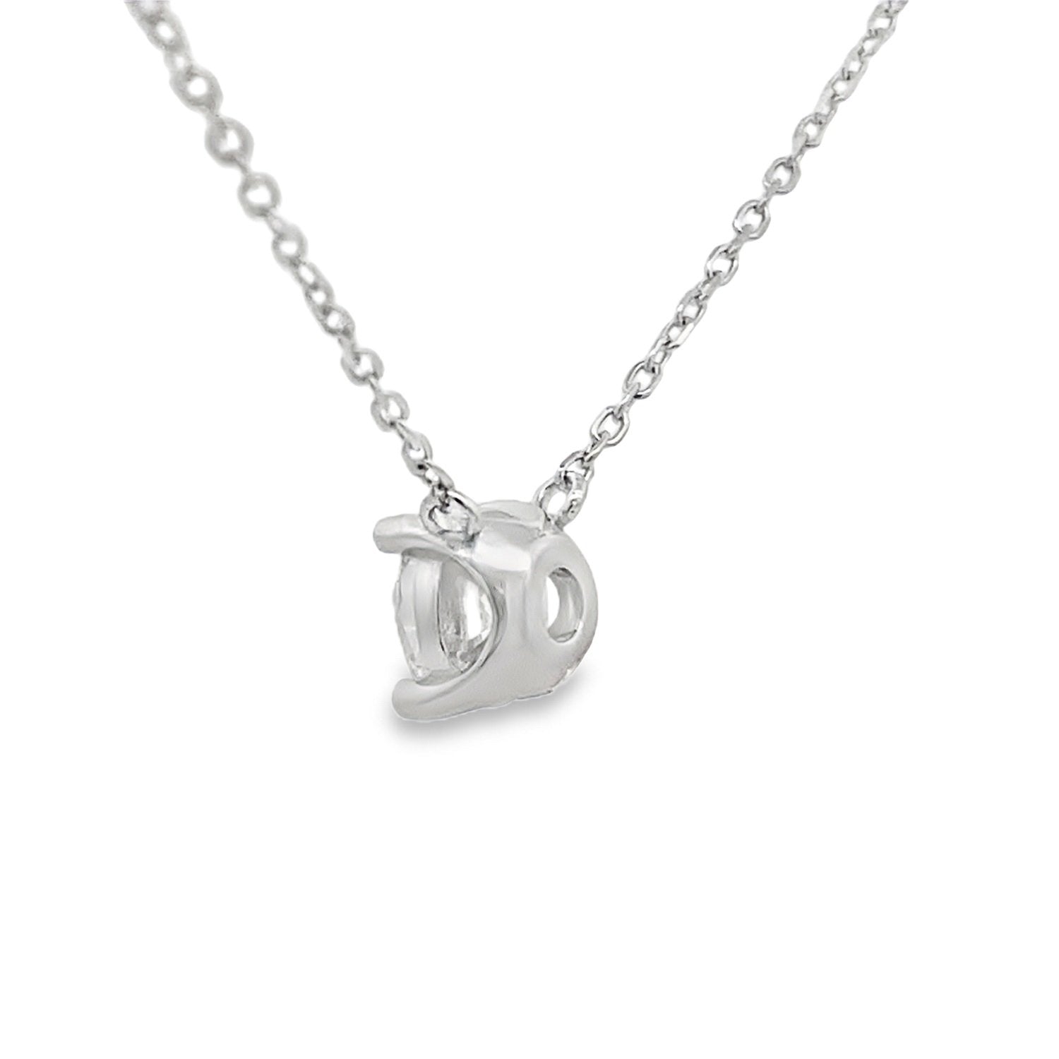 1ct Lab-Grown Diamond Solitaire Necklace Sterling Silver