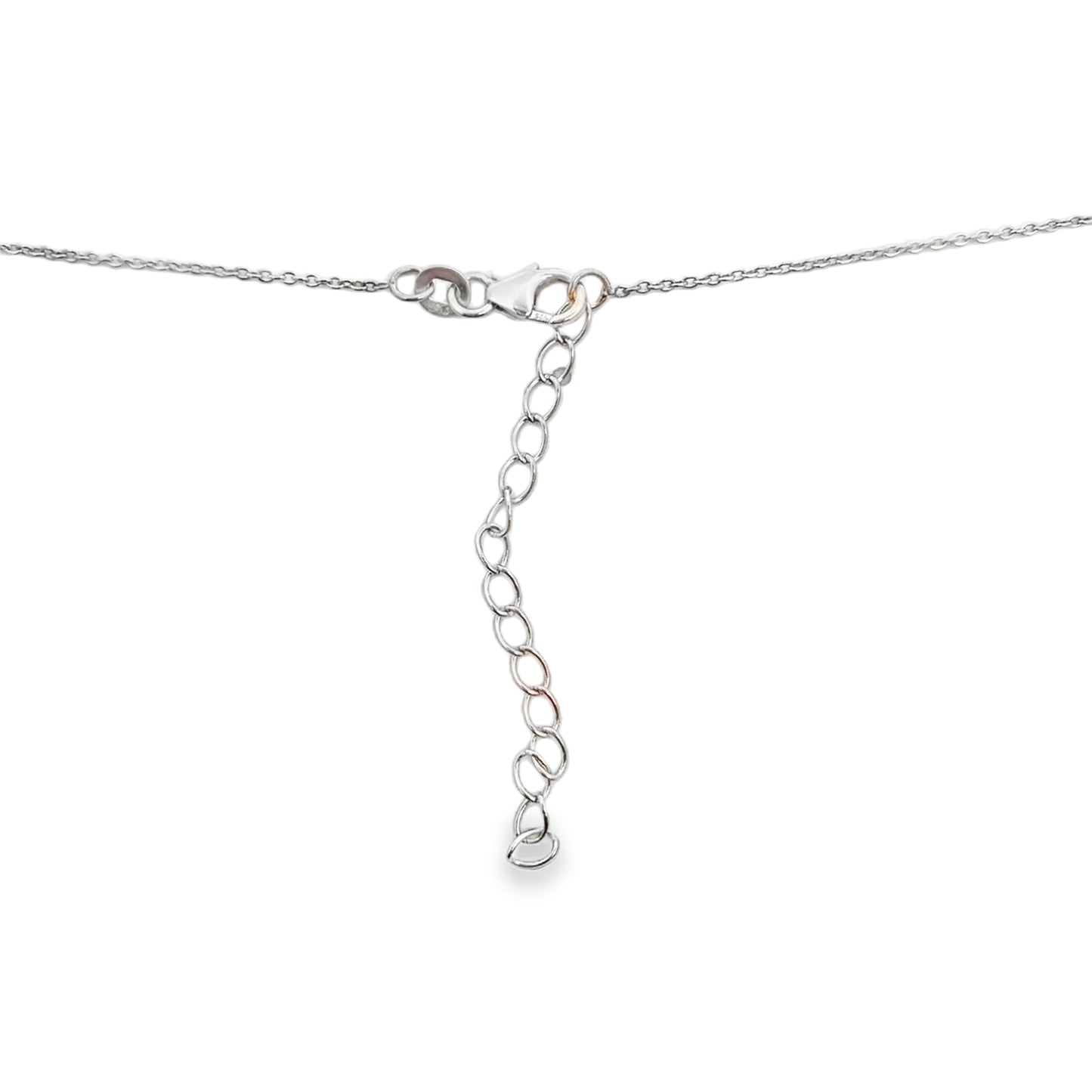 Lab Grown Diamond Necklace and Earrings Set Sterling Silver