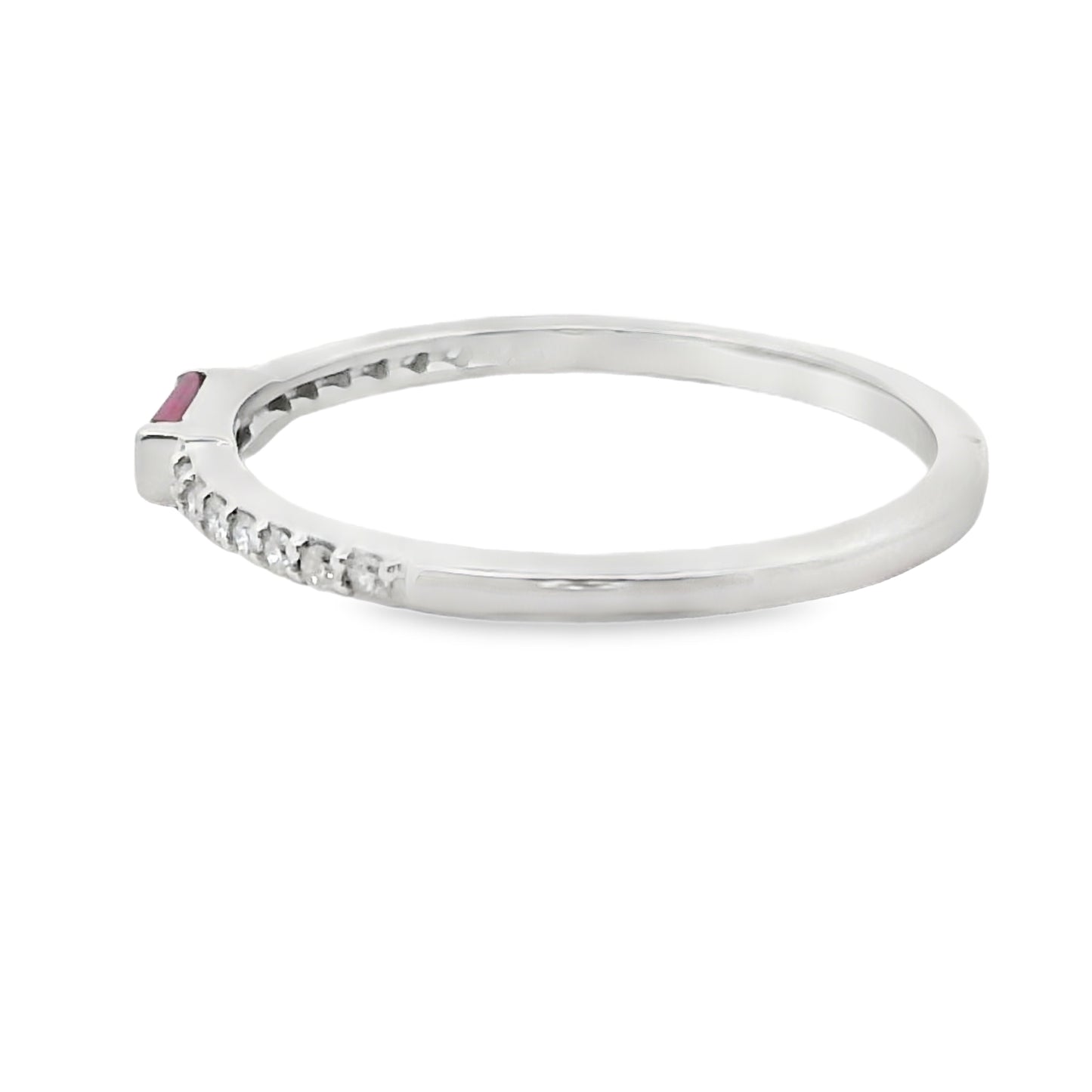 Ruby Diamond Stackable Band Ring 14kt Gold