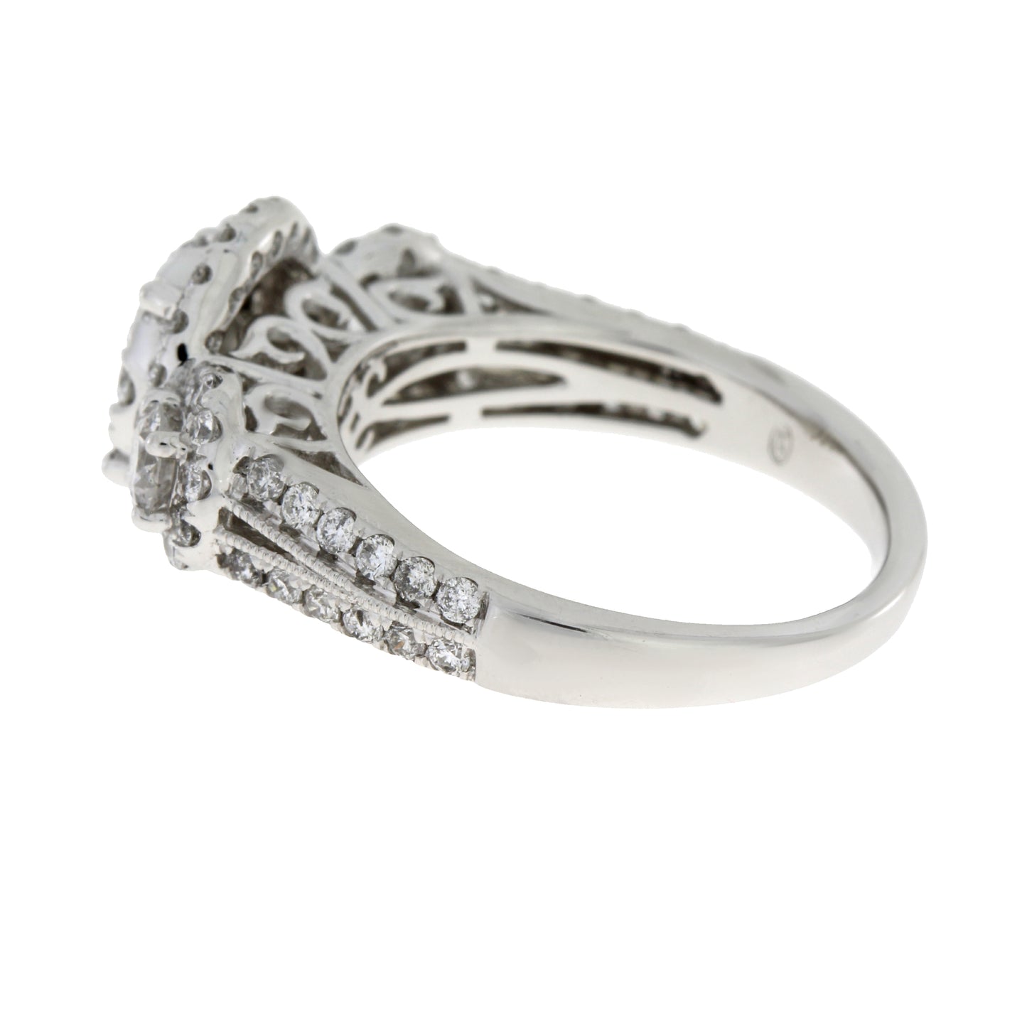 3 Stone Diamond Engagement Ring 14kt White Gold 1.50ct