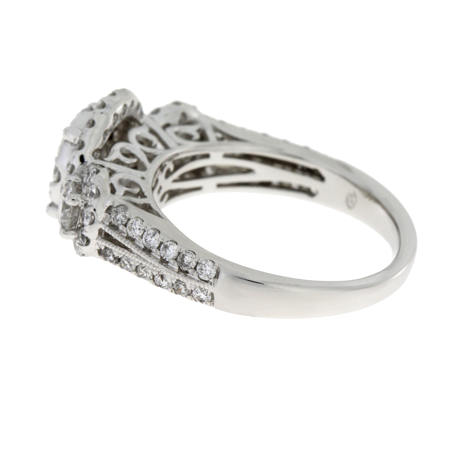 3 Stone Diamond Engagement Ring 14kt White Gold 1.50ct