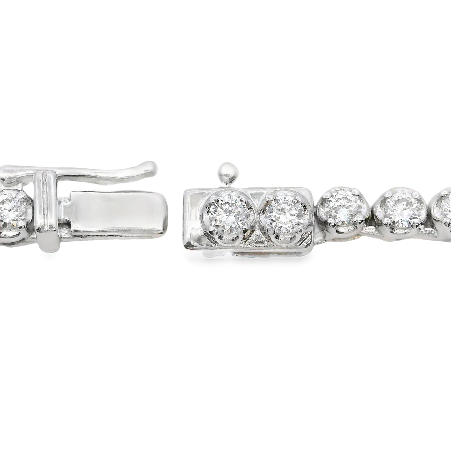 Lab Grown Diamond Necklace Sterling Silver