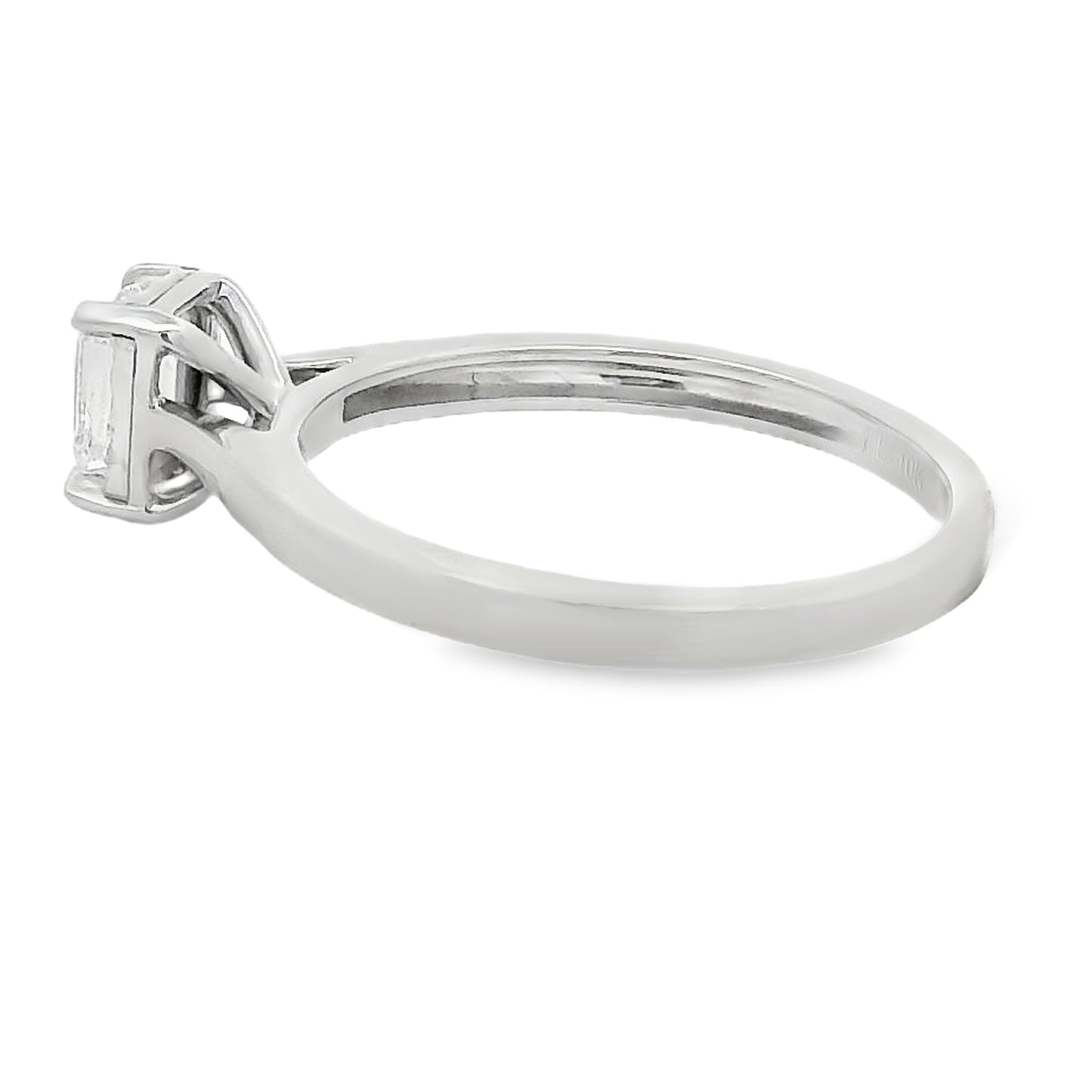0.50ct Lab Grown Diamond Emerald Cut Solitaire Ring in 10kt White Gold