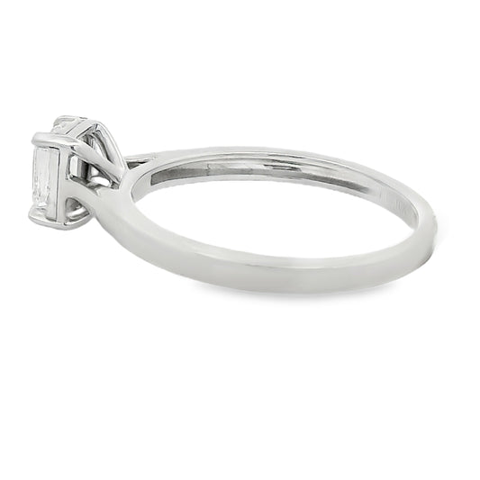 0.50ct Lab Grown Diamond Emerald Cut Solitaire Ring in 10kt White Gold