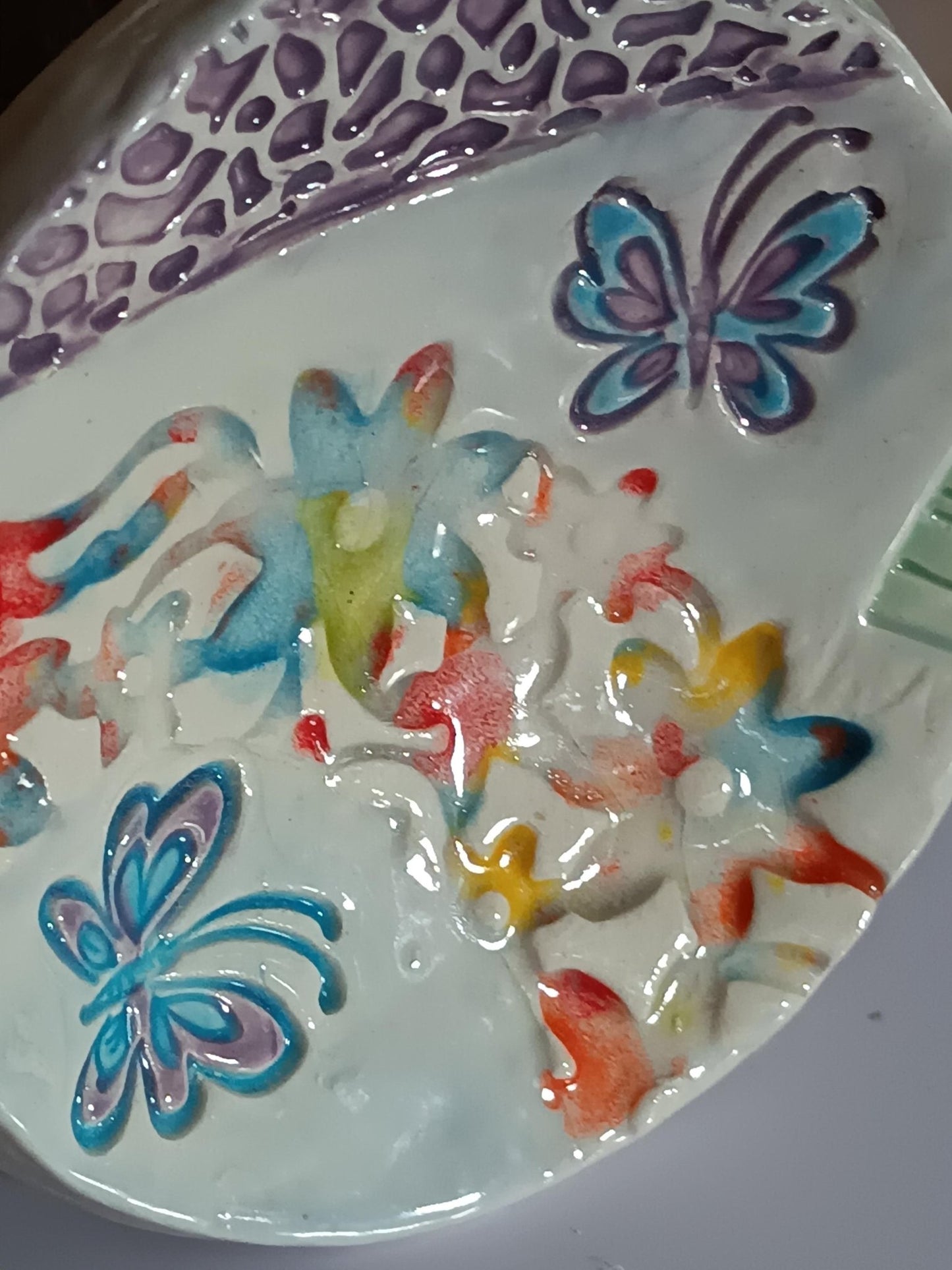 Handmade Ceramic Butterfly Trinket Dish: Jewelry Holder Tray Organizer - Gems by Gigi
