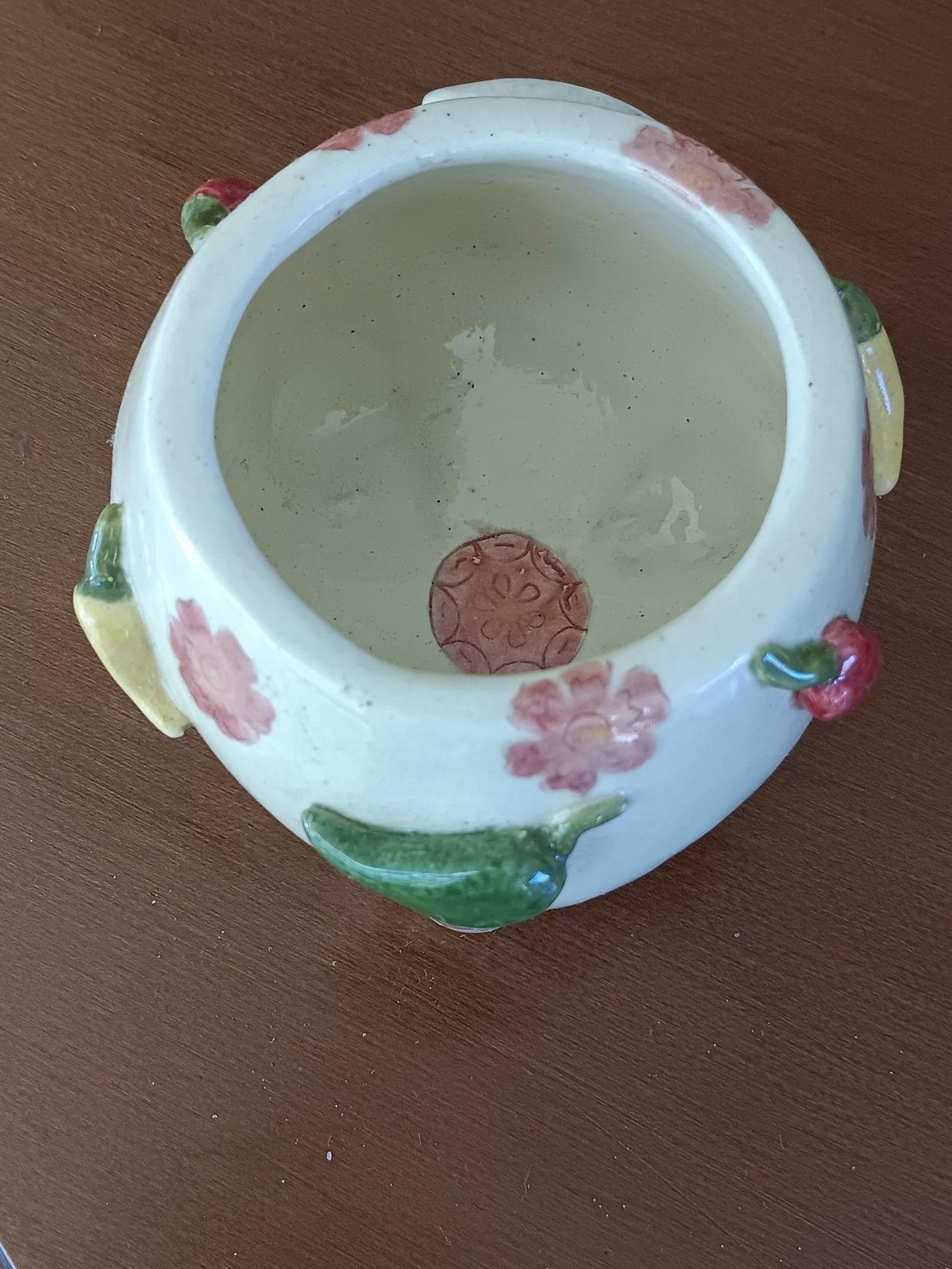 Handmade Ceramic Salsa Bowl Hot Chili Peppers Hot Stuff Flowers - Gems by Gigi
