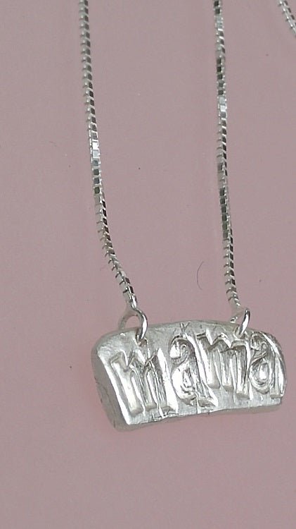 Handmade MAMA Necklace Sterling Silver - Gems by Gigi