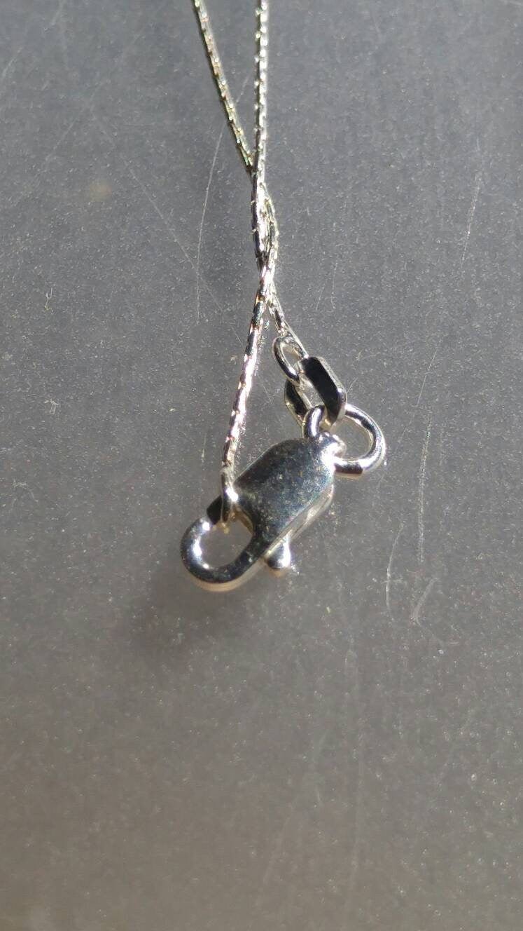 Handmade Sapphire Flower Leaf Pendant Fine Silver - Gems by Gigi