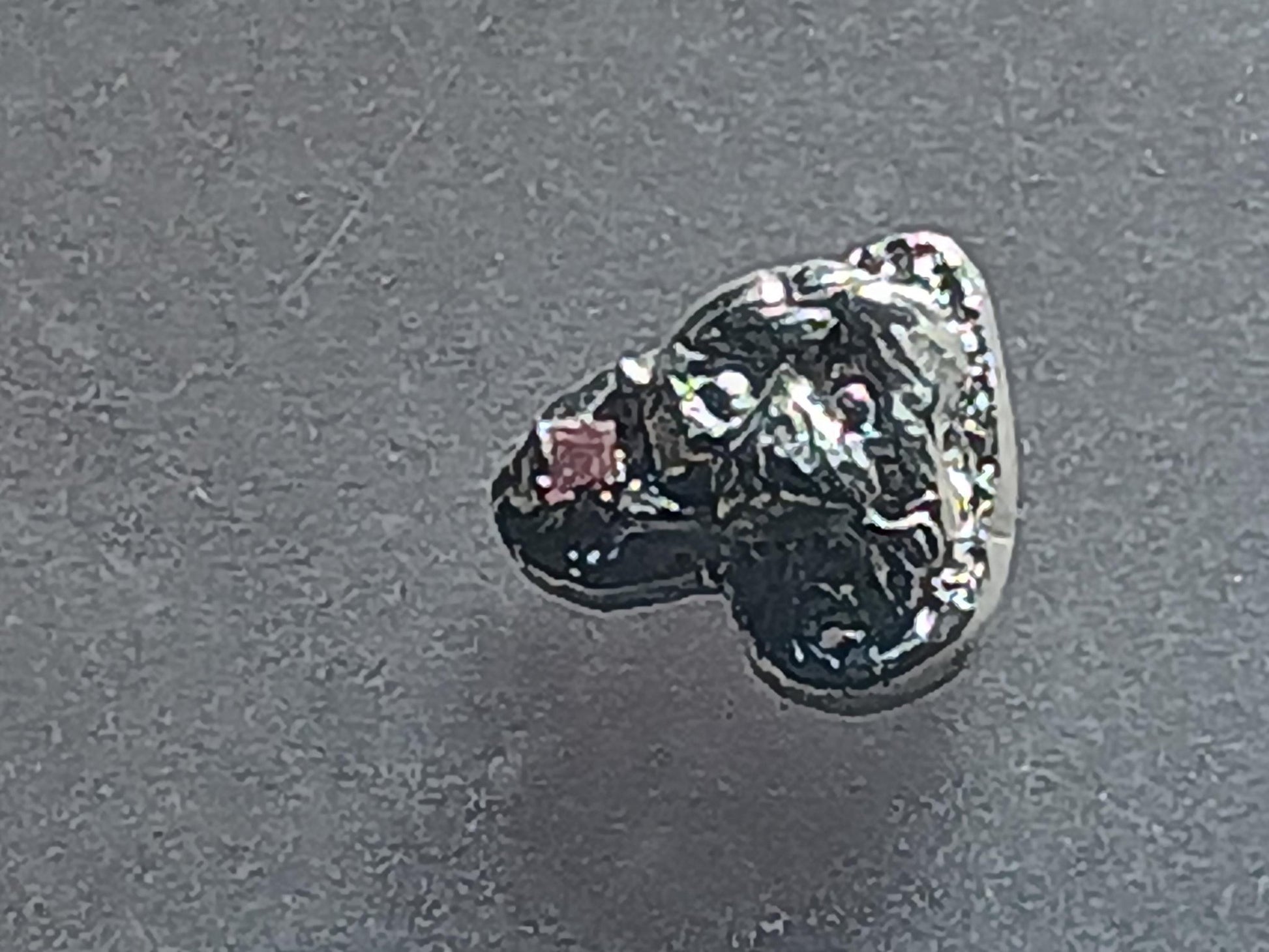Heart Cat Kitty Sapphire Charm Fine Silver 999 - Gems by Gigi