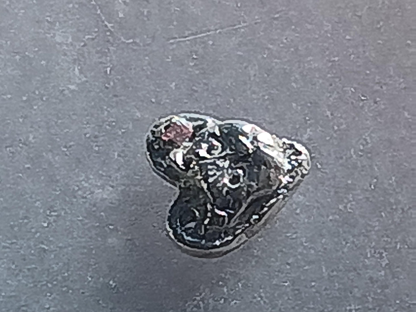 Heart Cat Kitty Sapphire Charm Fine Silver 999 - Gems by Gigi