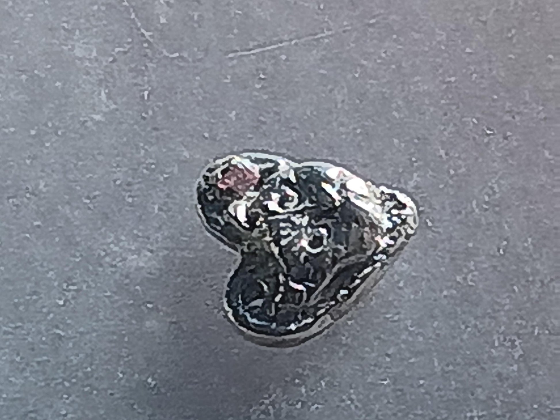 Heart Cat Kitty Sapphire Charm Fine Silver 999 - Gems by Gigi