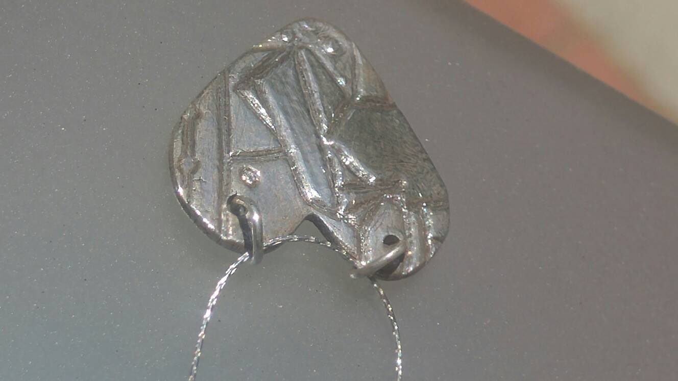 Heart Pendant Origami Crane Sterling Silver Modern - Gems by Gigi