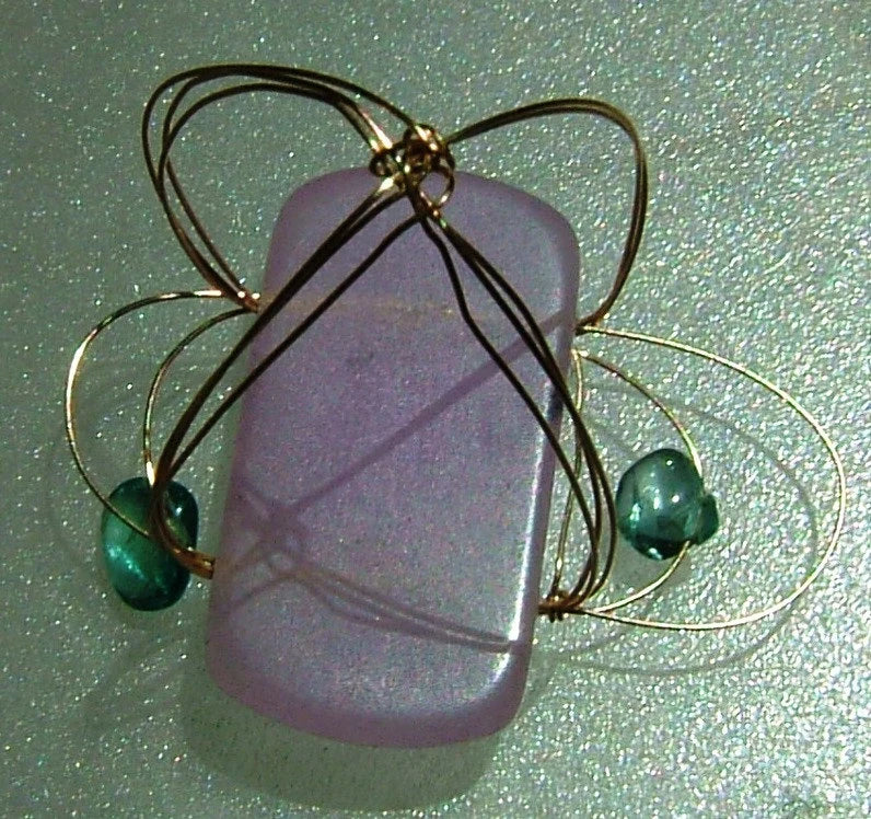 Lavender Jadeite Apatite Orbital Ring 18kt Yellow Gold