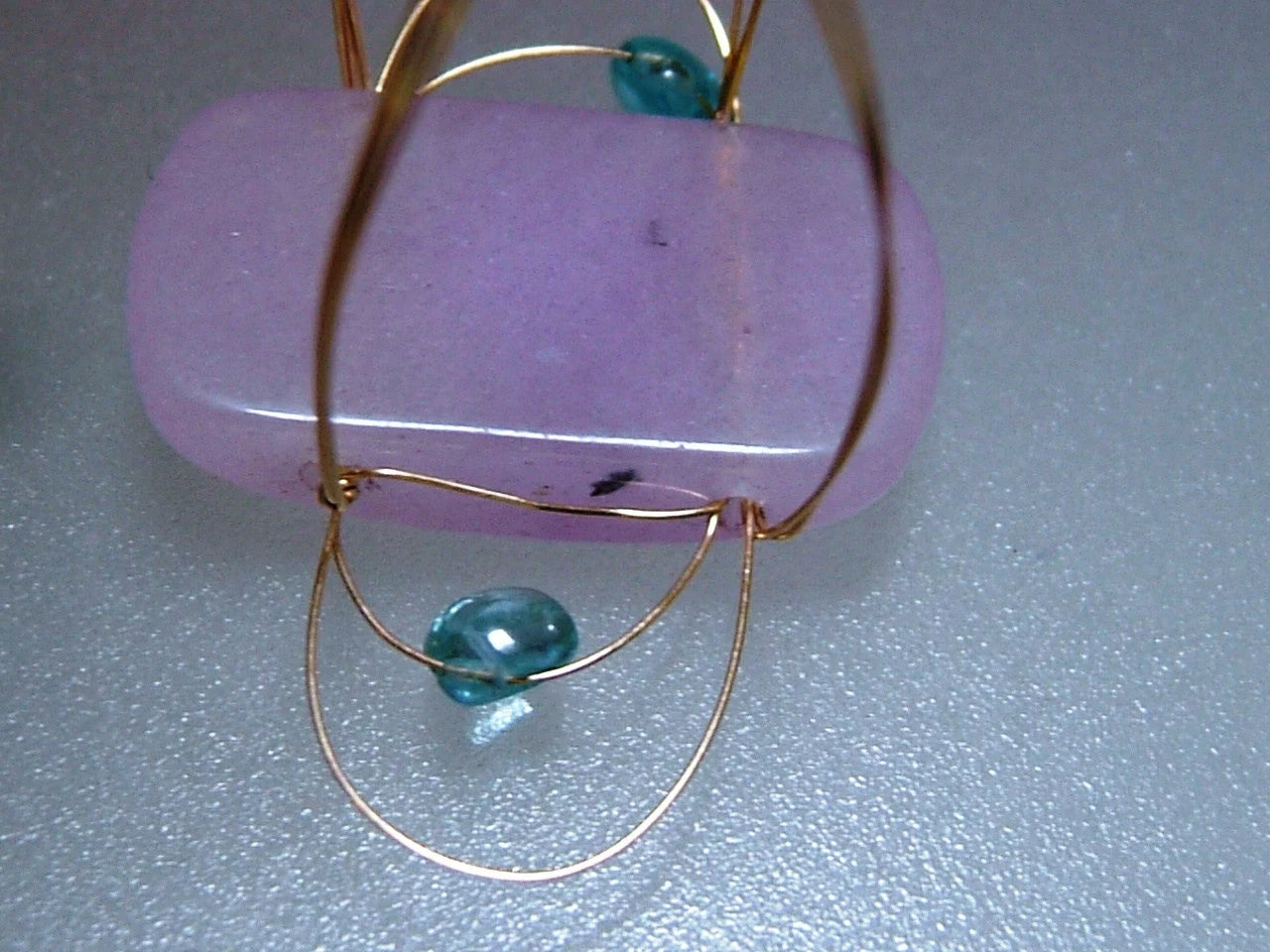 Lavender Jadeite Apatite Orbital Ring 18kt Yellow Gold