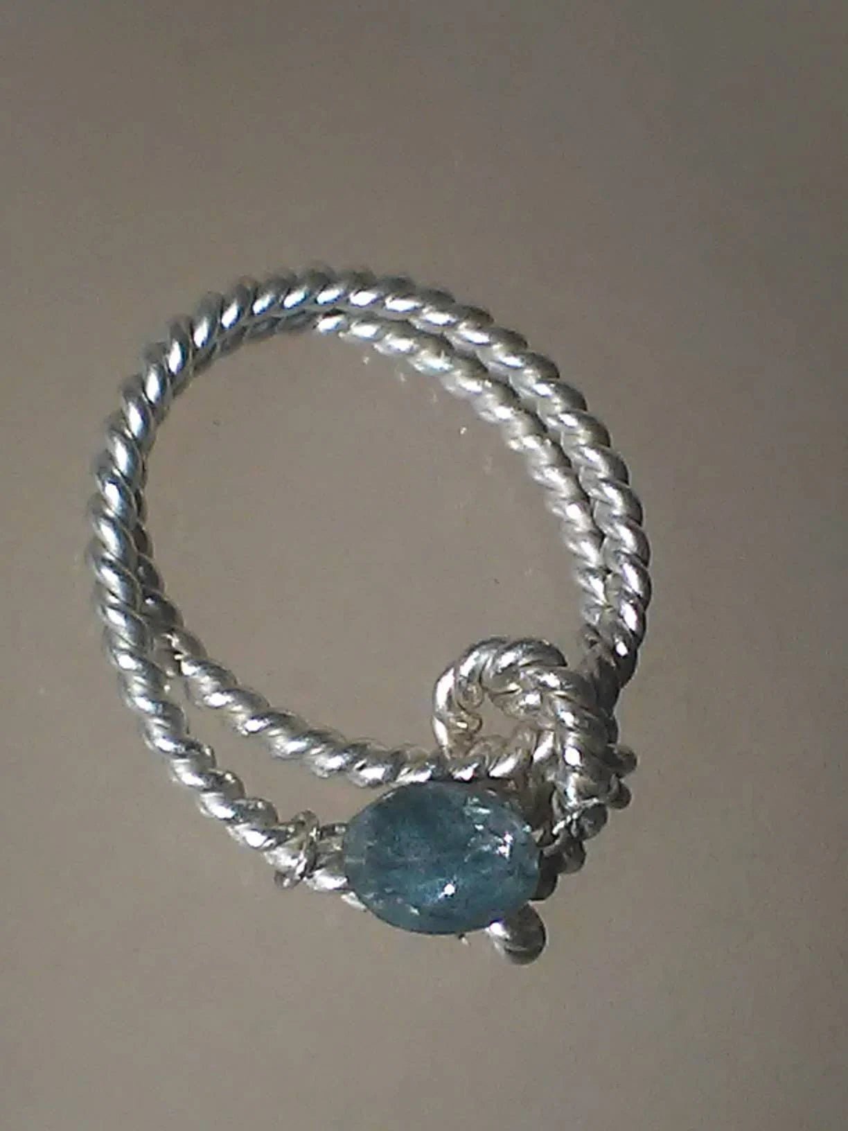 Indicolite Twisted Band Ring Sterling Silver - Gems by Gigi