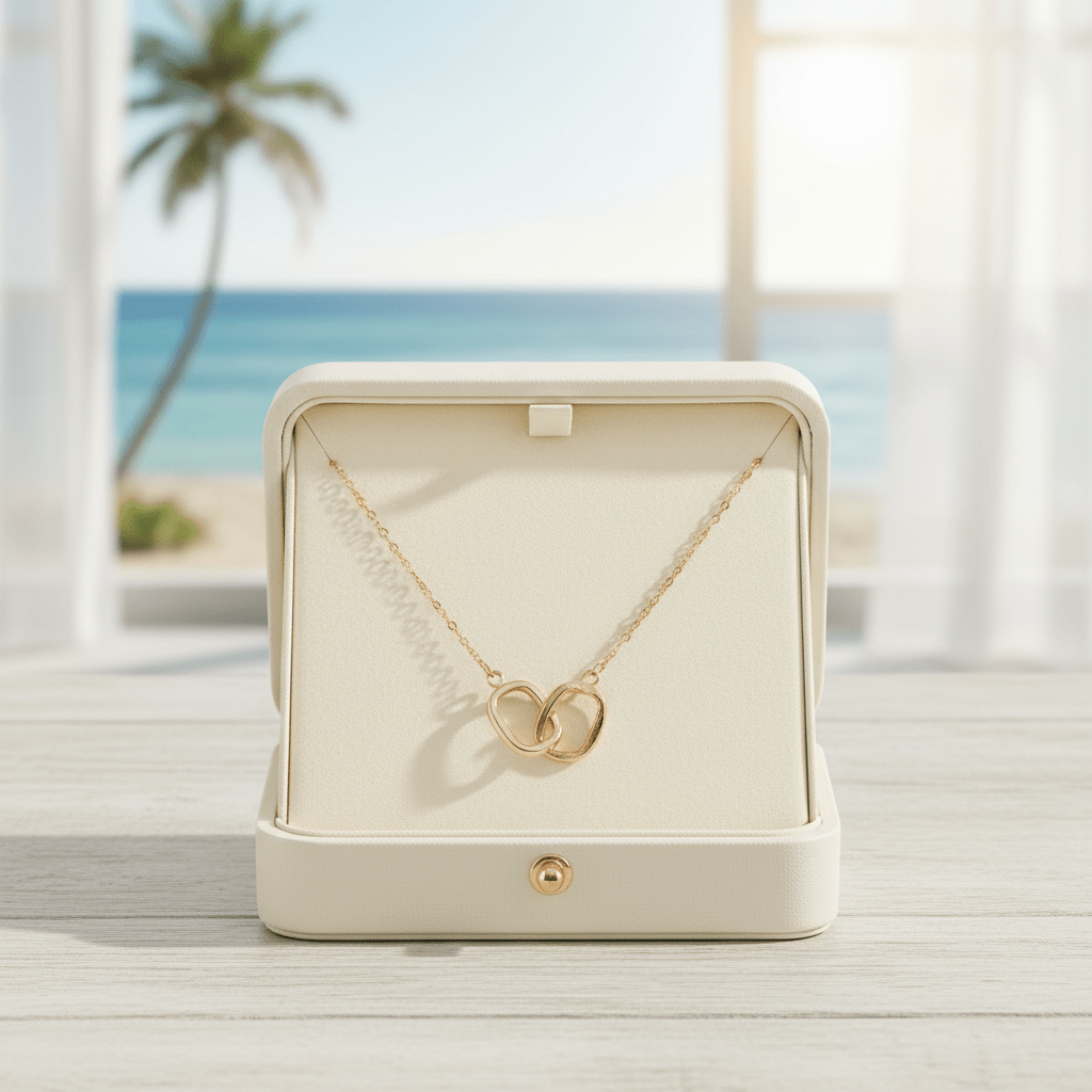 Interlocking Ovals Necklace Yellow Gold 14kt - Gems by Gigi