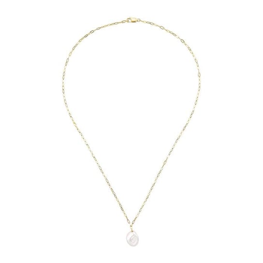Keshi Cultured White Baroque Pearl Necklace Yellow Gold 10kt - Gems by Gigi