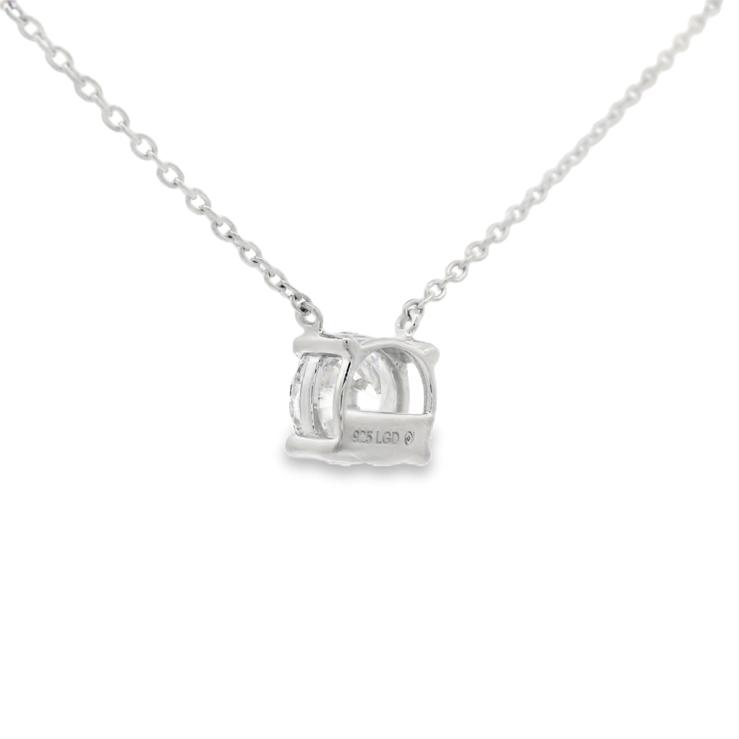 Lab Grown Diamond Necklace and Earrings Set Sterling Silver - Gems by Gigi