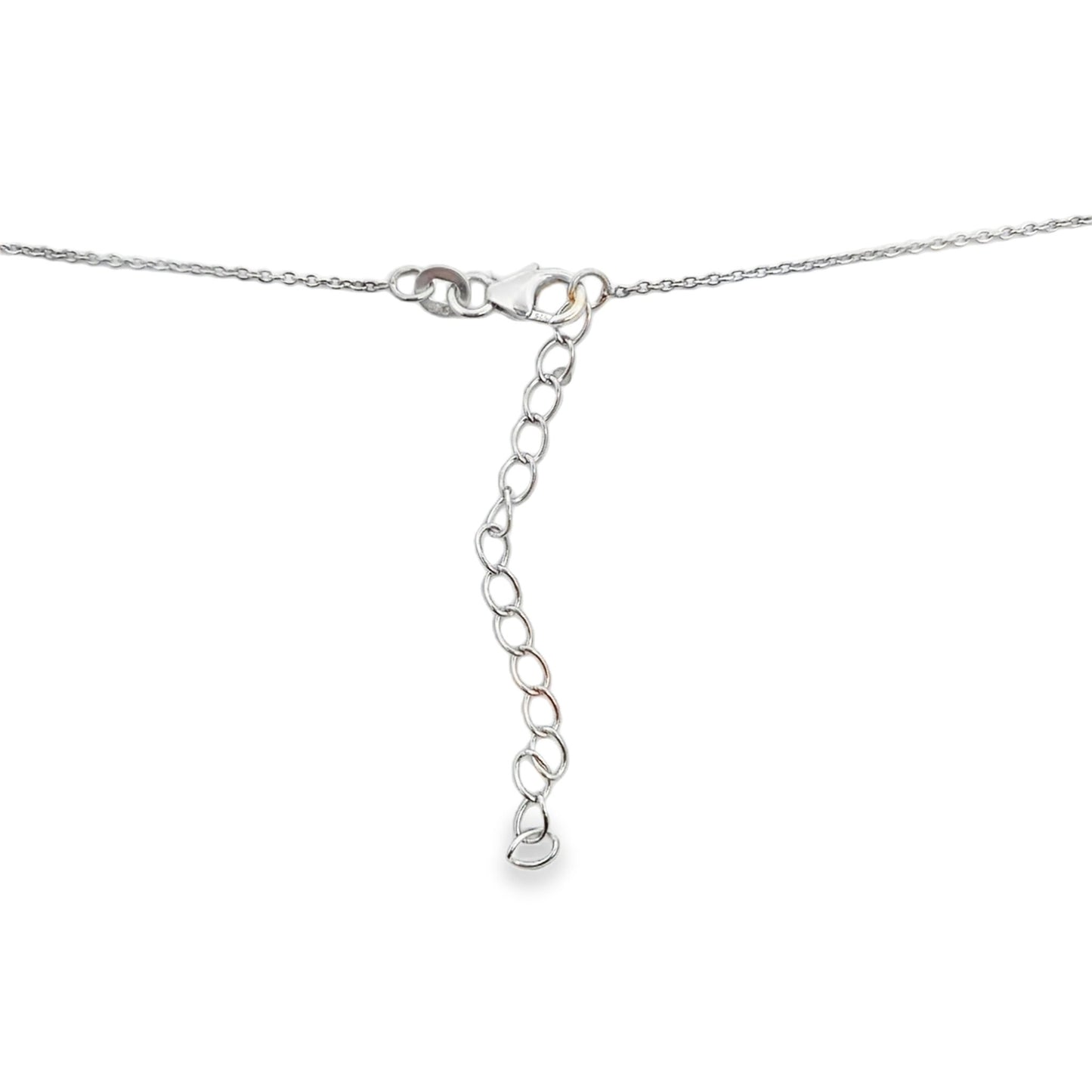 Lab Grown Diamond Necklace and Earrings Set Sterling Silver - Gems by Gigi