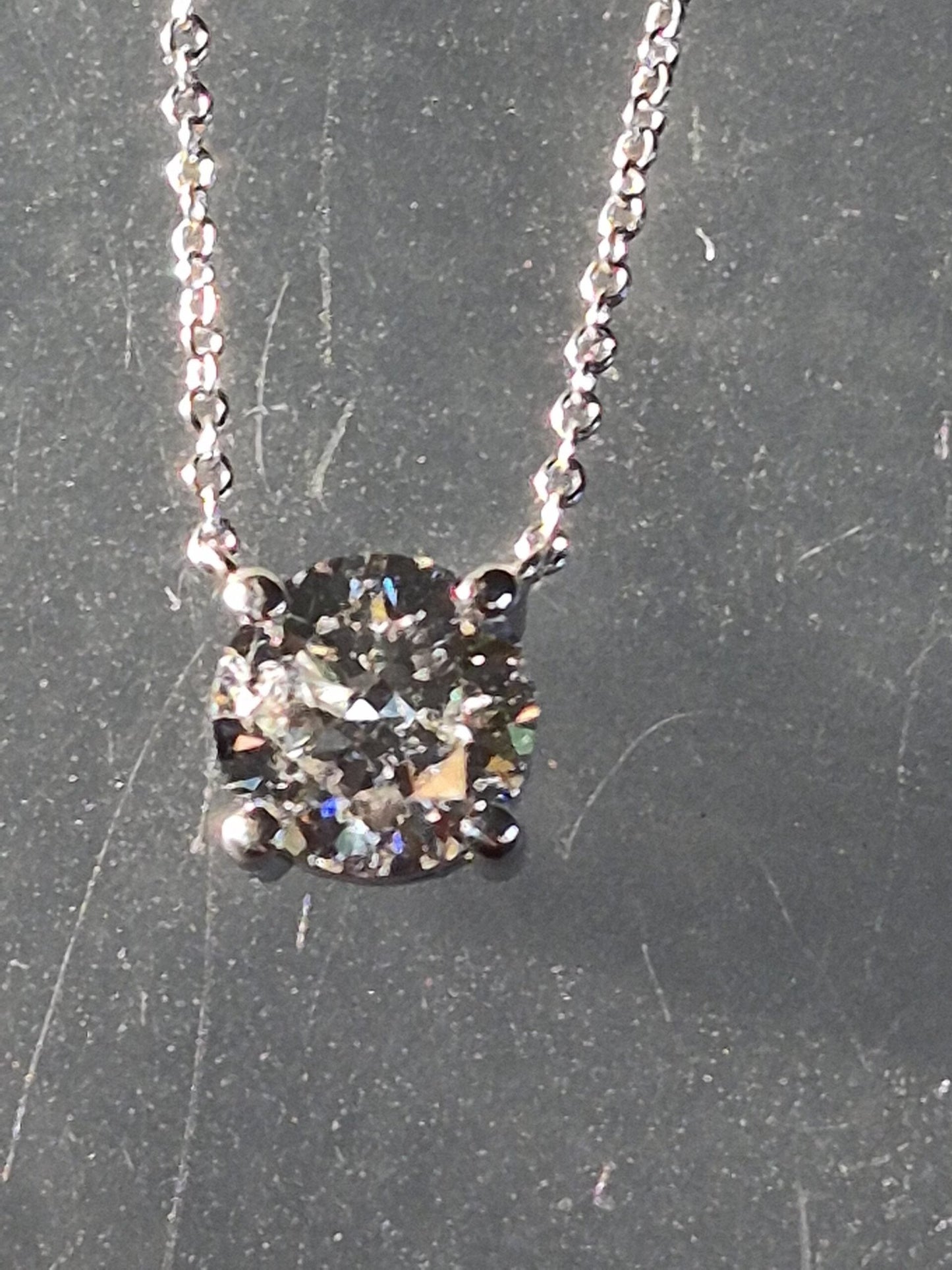 Lab Grown Diamond Solitaire Necklace White Gold 14kt 1.50ct - Gems by Gigi