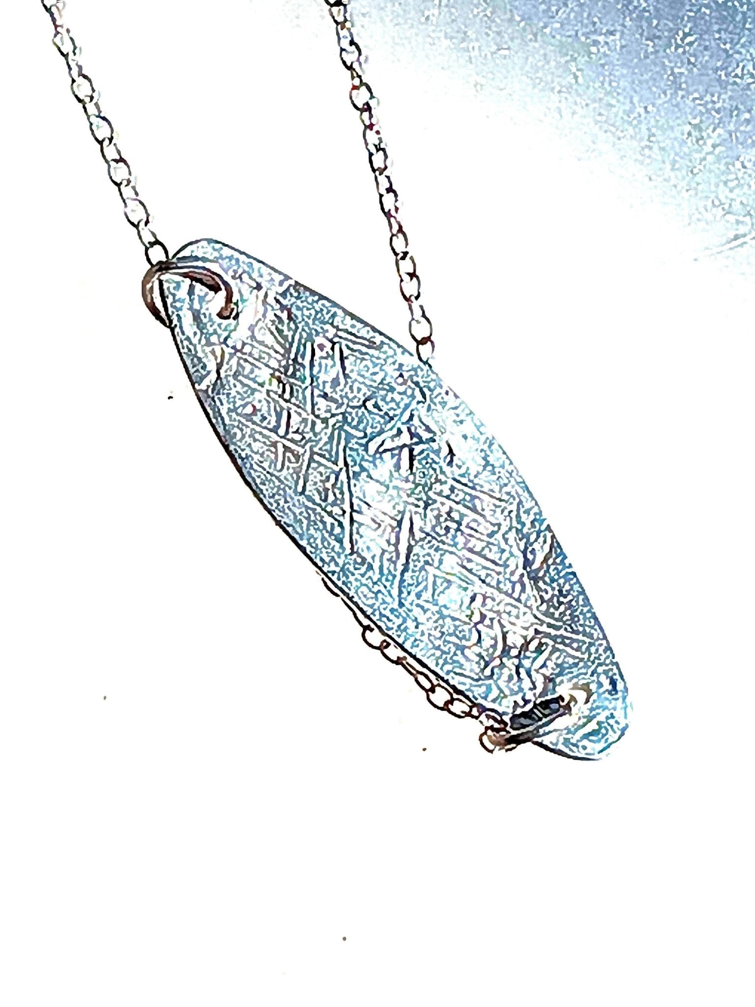 Mom Leaf Pendant Necklace Fine Silver 22kt Gold - Gems by Gigi