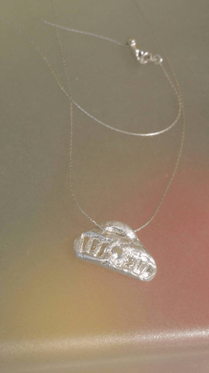 Mom Aquamarine Heart Pendant Silver Necklace