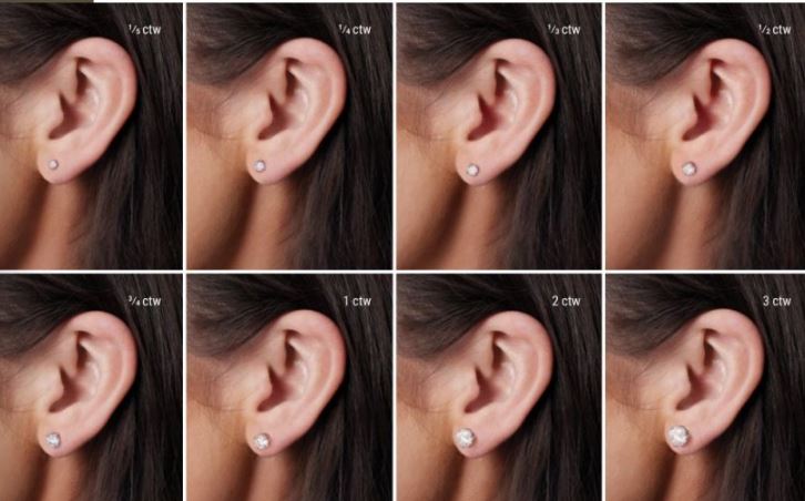 Natural Diamond Stud Earrings 0.75ct White Gold 14kt - Gems by Gigi