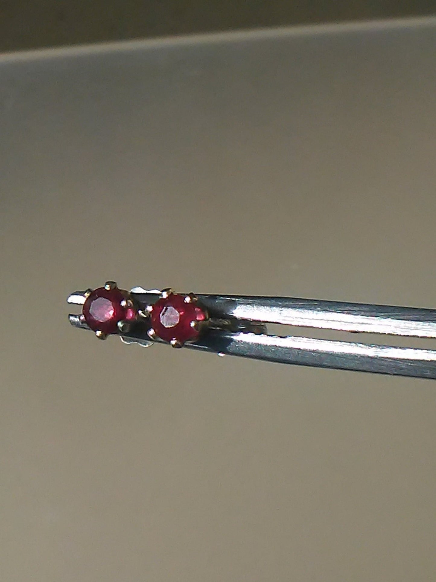 Natural Ruby Round Stud Earrings Sterling Silver 3mm Studs - Gems by Gigi