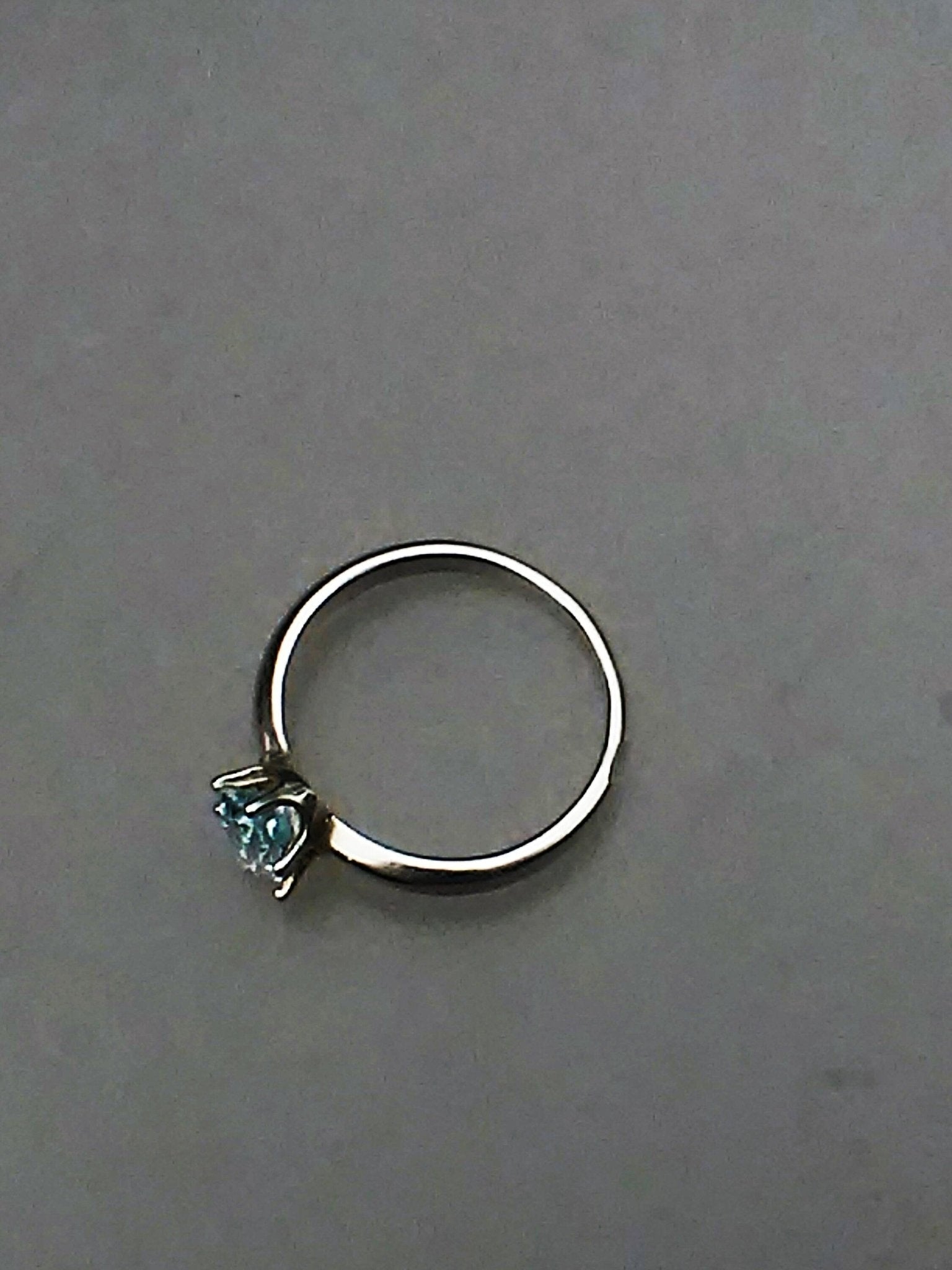 Oval Aquamarine Solitaire Ring - Gems by Gigi