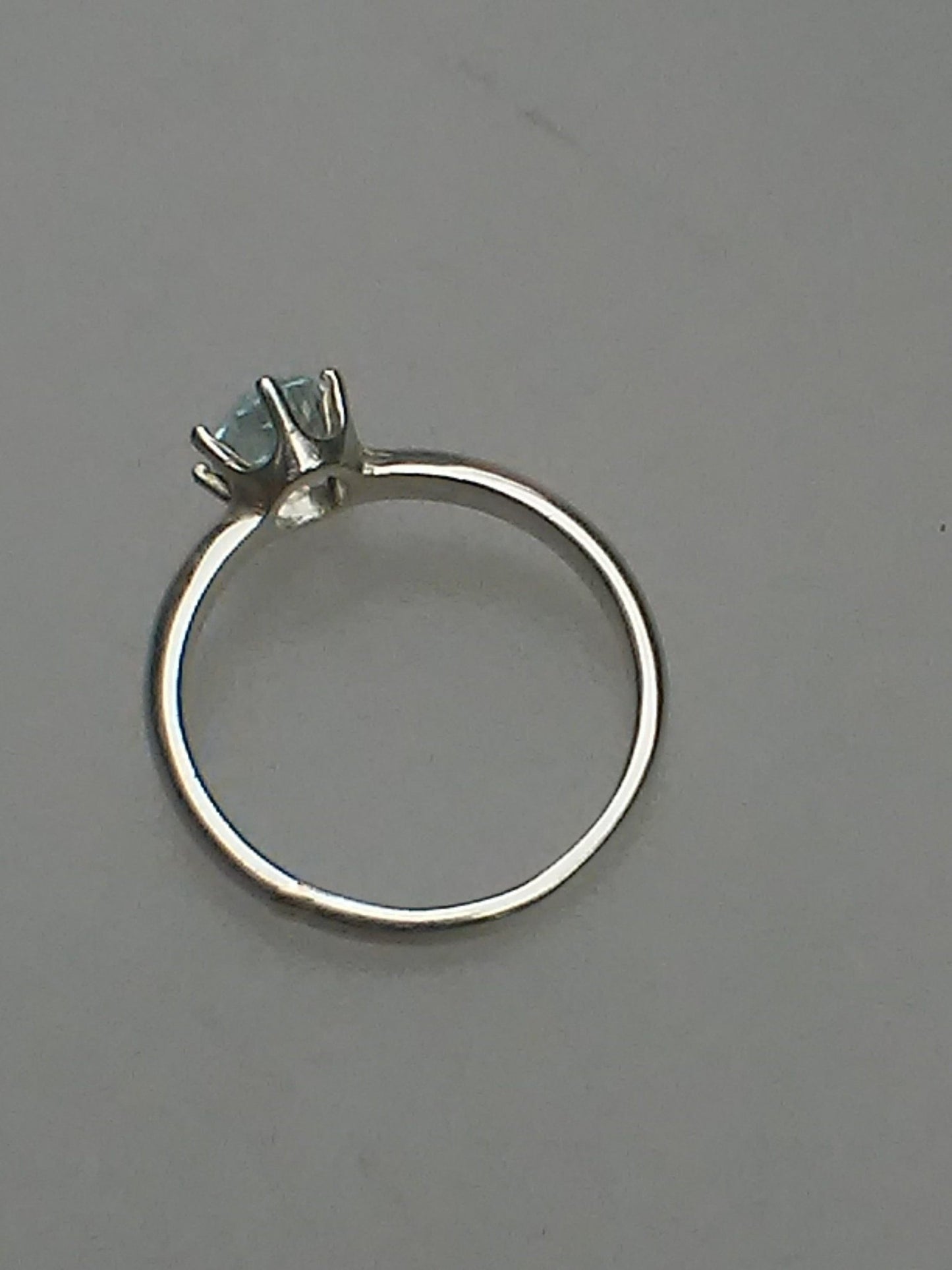 Oval Aquamarine Solitaire Ring - Gems by Gigi