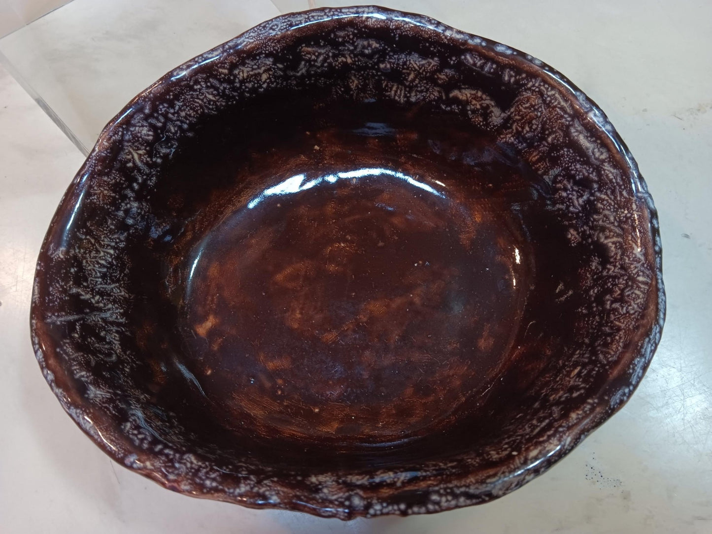 Oval Flower Pattern Plum Ceramic Dish - Gems by Gigi