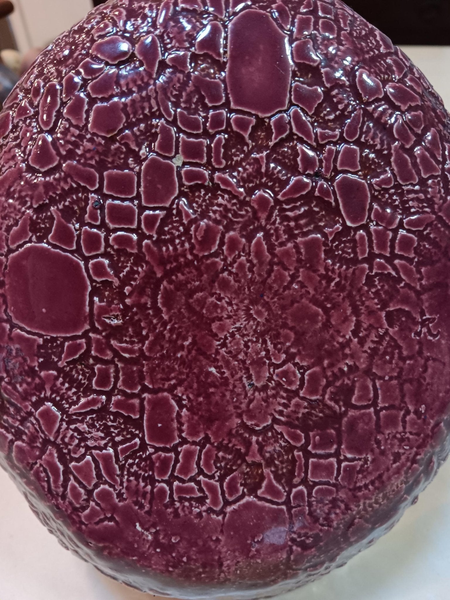 Oval Flower Pattern Plum Ceramic Dish - Gems by Gigi