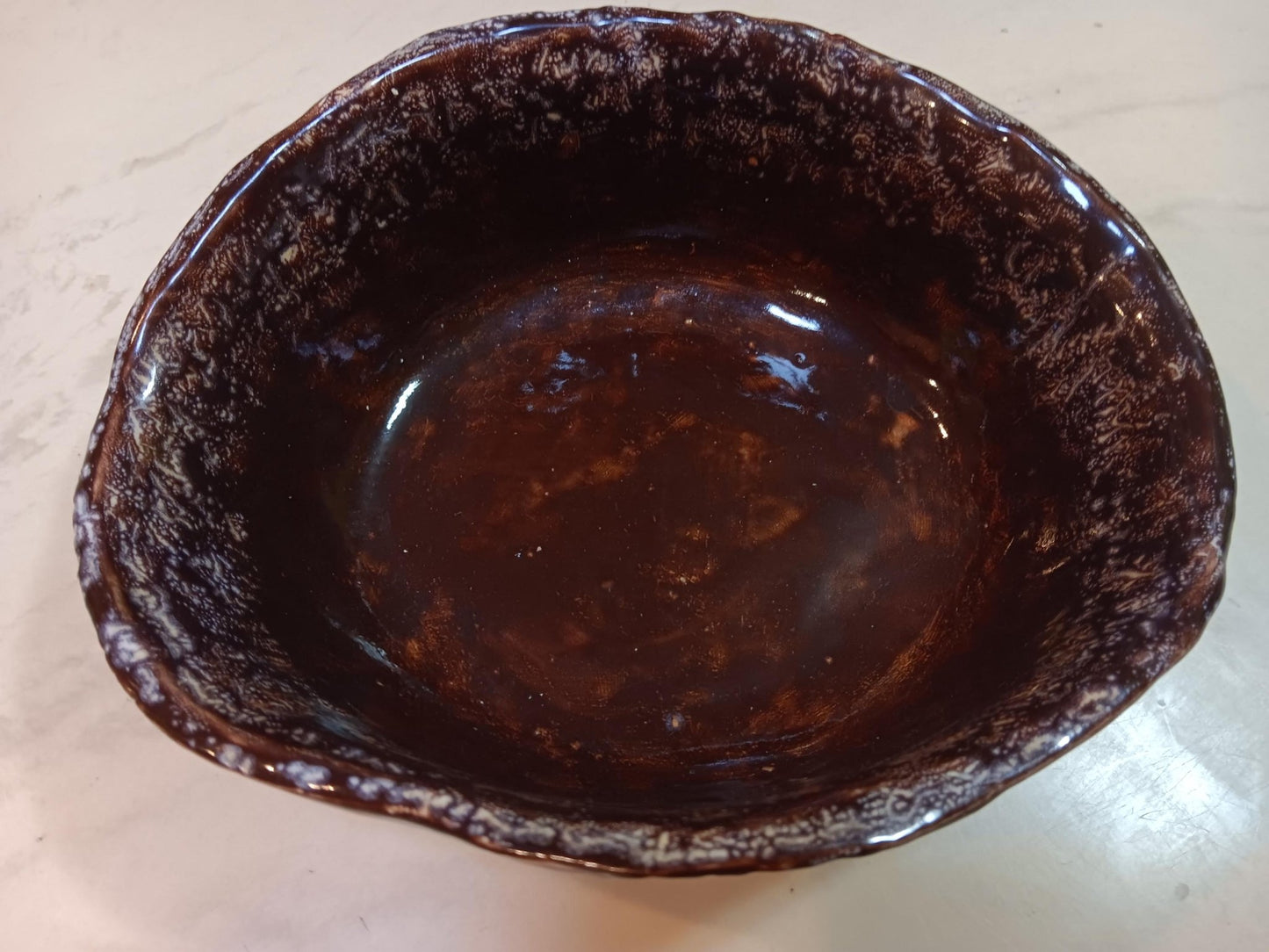Oval Flower Pattern Plum Ceramic Dish - Gems by Gigi