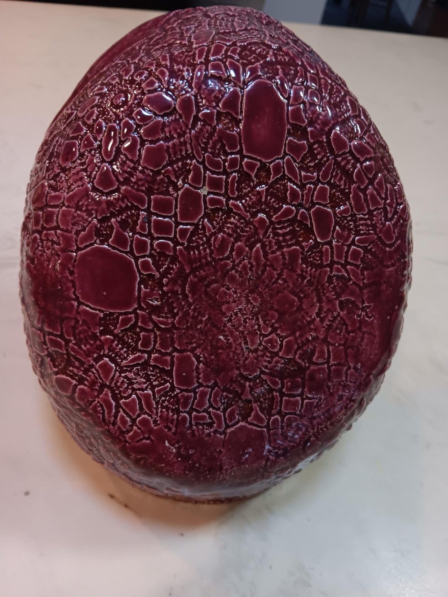 Oval Flower Pattern Plum Ceramic Dish - Gems by Gigi
