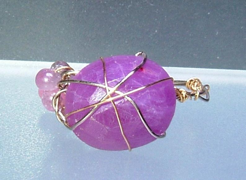 Oval Ruby Pink Tourmaline Ring 14kt - Gems by Gigi