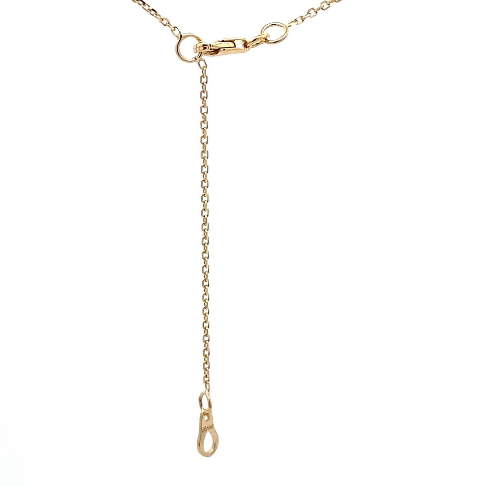 Oval Sapphire Diamond Necklace Yellow Gold 10kt - Gems by Gigi